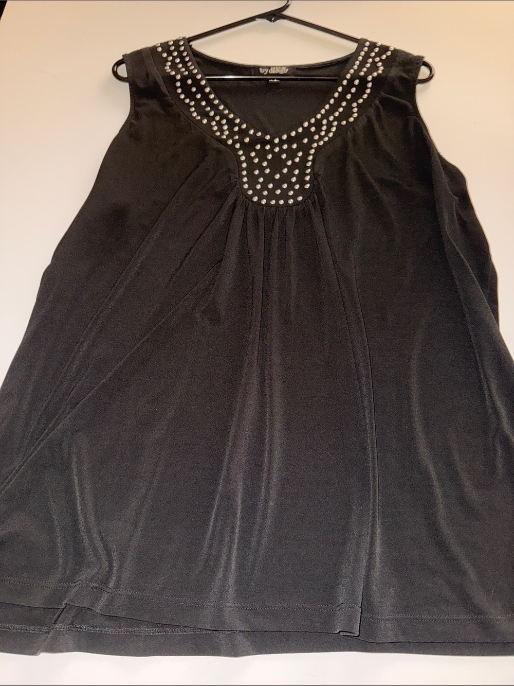 Black Embellished Tank Top - by Ivy Jane